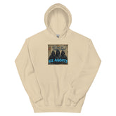 Sand hoodie with front graphic print and pullover hood