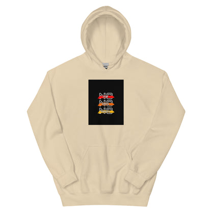 Sand pullover hoodie with front square logo graphic and drawstring hood