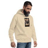 Moving In These Streets unisex hoodie, Sand beige with chest graphic and front pocket