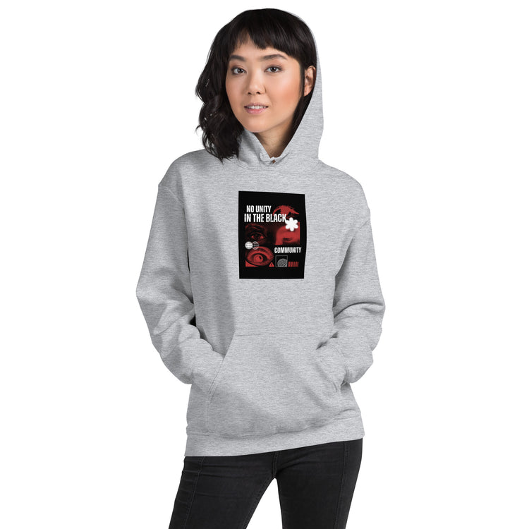 Unisex pullover hoodie, light heather gray, front graphic print and kangaroo pocket