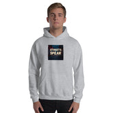 Light gray unisex hoodie with &