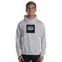 Light gray unisex hoodie with &