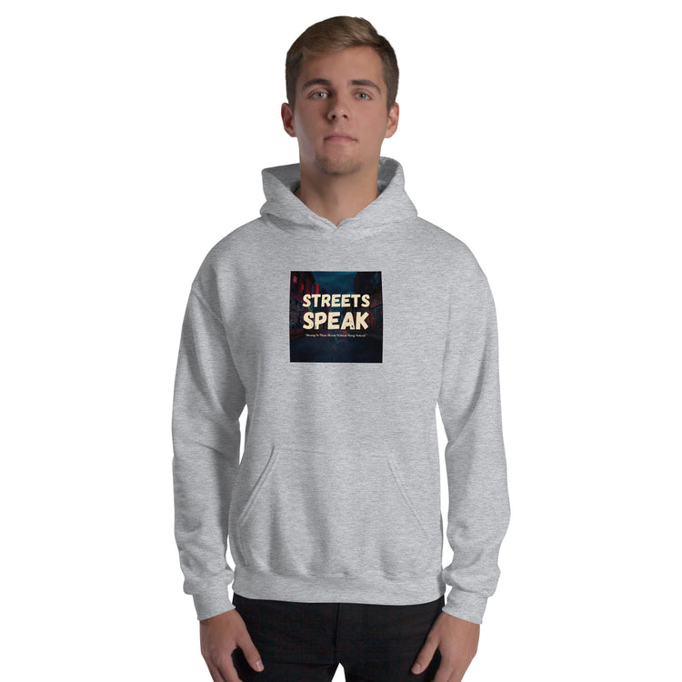 Light gray unisex hoodie with &