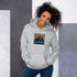 Unisex hoodie in light gray with “ICE AGENTS” front graphic