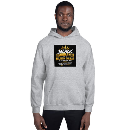 Heather gray unisex pullover hoodie with hood and central chest graphic